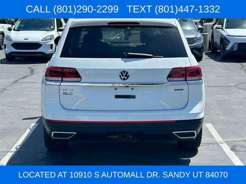 Pure White 2021 Volkswagen Atlas 3.6L SE w/Technology