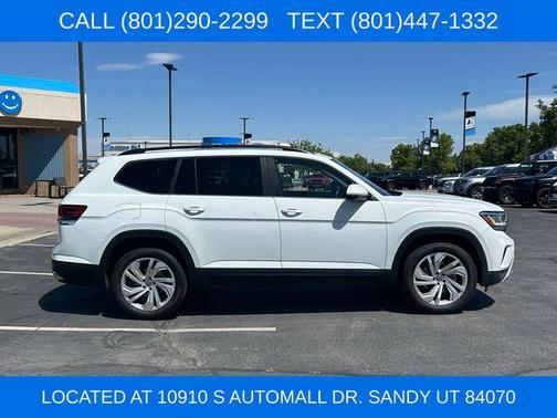 Pure White 2021 Volkswagen Atlas 3.6L SE w/Technology