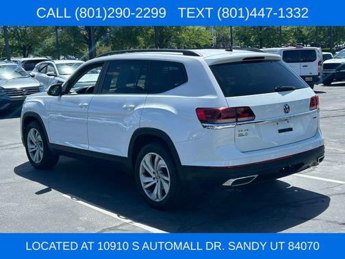 Pure White 2021 Volkswagen Atlas 3.6L SE w/Technology