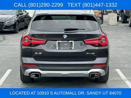 Dark Graphite Metallic 2022 BMW X3 xDrive30i