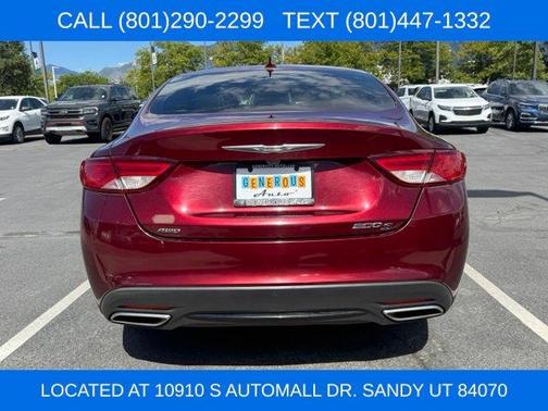 Velvet Red Pearlcoat 2015 Chrysler 200 S