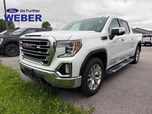 White Frost Tri-Coat 2019 GMC Sierra 1500 SLT