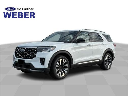 White Tri-Coat 2026 Ford Explorer Platinum