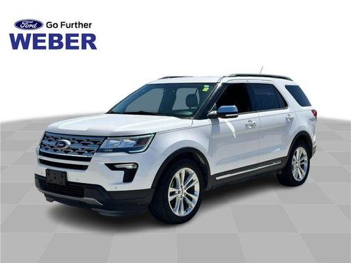 White Platinum Clearcoat Metallic 2019 Ford Explorer XLT