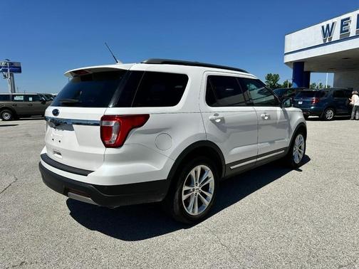 White Platinum Clearcoat Metallic 2019 Ford Explorer XLT