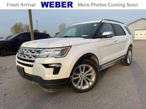 White Platinum Clearcoat Metallic 2019 Ford Explorer XLT