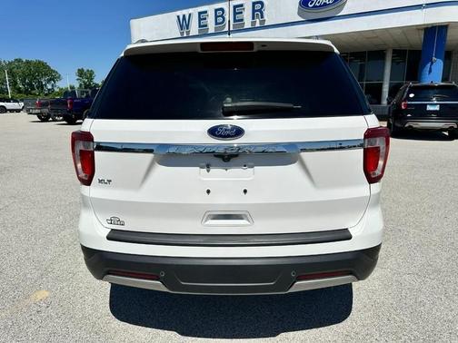 White Platinum Clearcoat Metallic 2019 Ford Explorer XLT