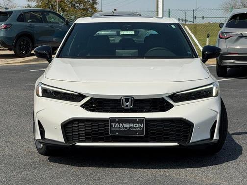 Platinum White Pearl 2026 Honda Civic Hybrid Sport Touring