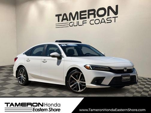 Platinum White Pearl 2023 Honda Civic Touring