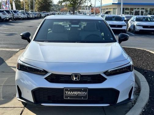 Platinum White Pearl 2026 Honda Civic Hybrid Sport Touring
