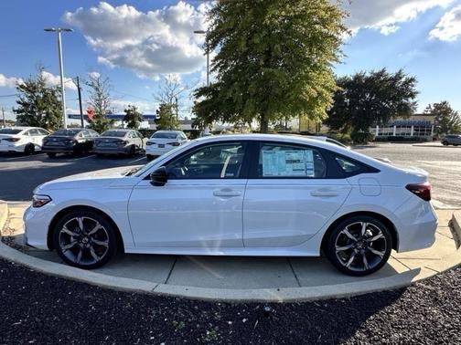 Platinum White Pearl 2026 Honda Civic Hybrid Sport Touring