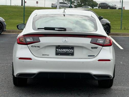 Platinum White Pearl 2026 Honda Civic Hybrid Sport Touring