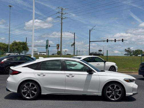 Platinum White Pearl 2026 Honda Civic Hybrid Sport Touring