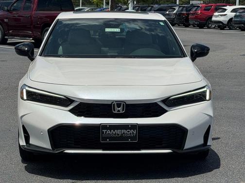 Platinum White Pearl 2026 Honda Civic Hybrid Sport Touring