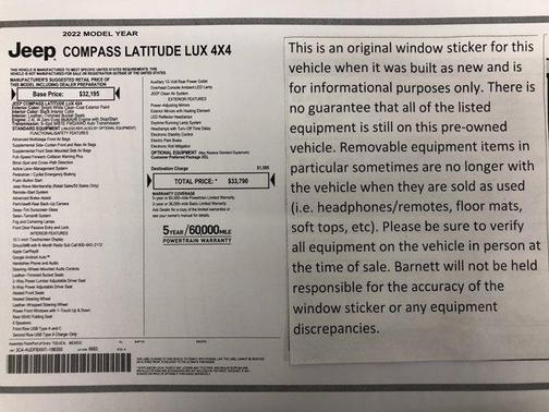 2022 Jeep Compass Latitude Lux
