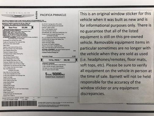 Fathom Blue Pearlcoat 2024 Chrysler Pacifica Pinnacle