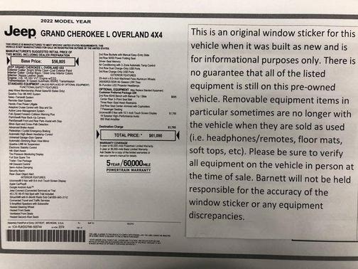 2022 Jeep Grand Cherokee L Overland