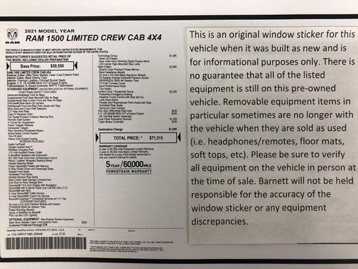 2021 RAM 1500 Limited