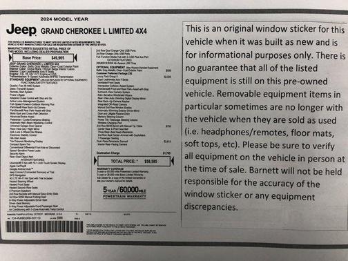 2024 Jeep Grand Cherokee L Limited