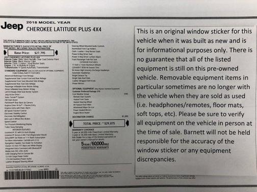 2018 Jeep Cherokee Latitude Plus