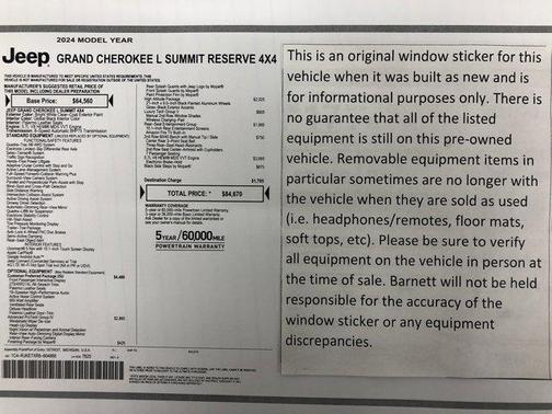2024 Jeep Grand Cherokee L Summit