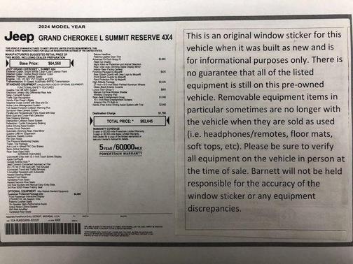 2024 Jeep Grand Cherokee L Summit