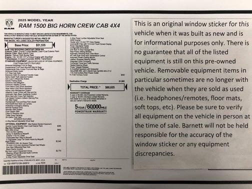 2025 RAM 1500 Big Horn