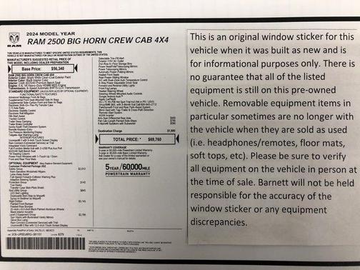 2024 RAM 2500 Big Horn