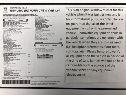 2024 RAM 2500 Big Horn