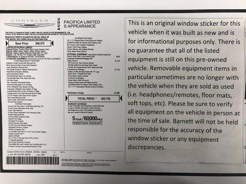 2024 Chrysler Pacifica Limited