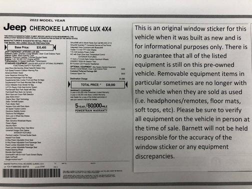 2022 Jeep Cherokee Latitude Lux