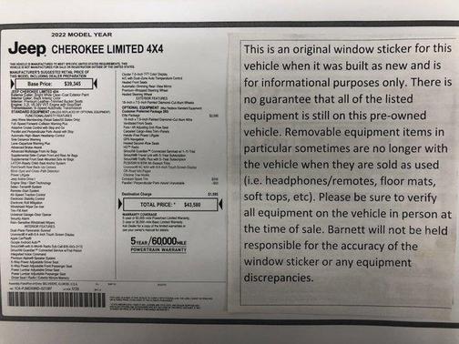 2022 Jeep Cherokee Limited