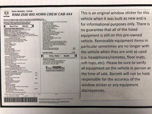 2024 RAM 2500 Big Horn