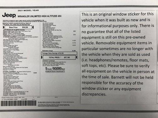 2021 Jeep Wrangler Unlimited Sahara Altitude
