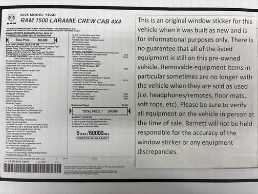 Ivory White 2025 RAM 1500 Laramie
