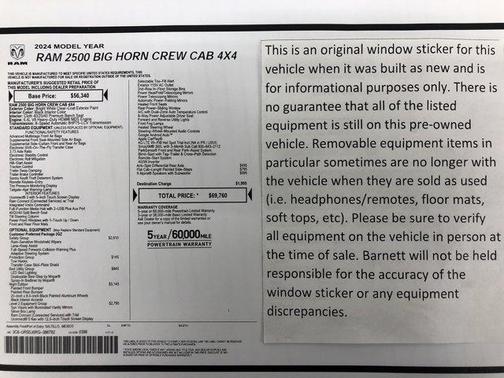 2024 RAM 2500 Big Horn