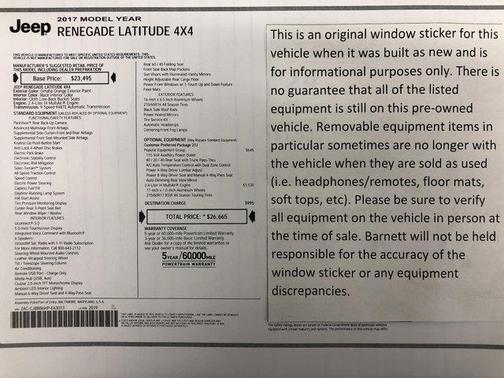 2017 Jeep Renegade Latitude