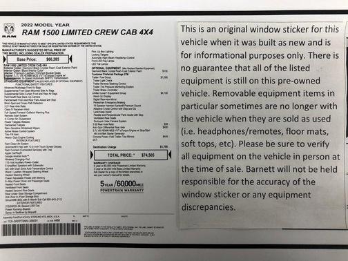 2022 RAM 1500 Limited