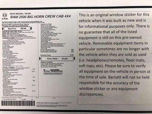 2024 RAM 2500 Big Horn