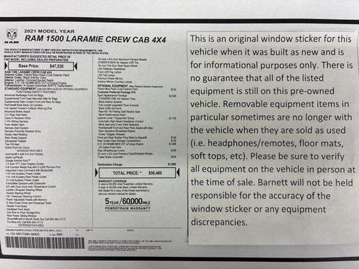 Patriot Blue Pearlcoat 2021 RAM 1500 Laramie