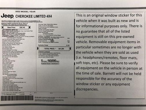 2022 Jeep Cherokee Limited
