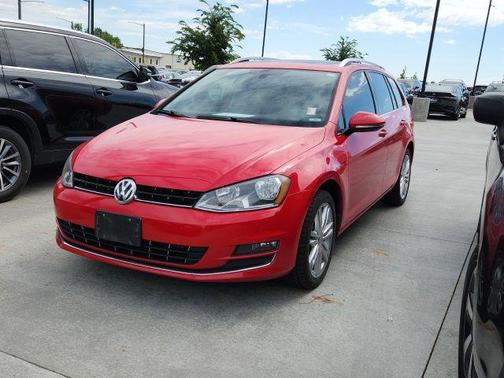 Tornado Red 2015 Volkswagen Golf SportWagen TDI SEL 4-Door