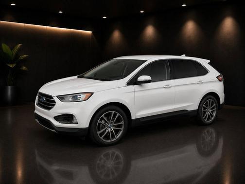 Star White Metallic Tri-Coat 2020 Ford Edge Titanium