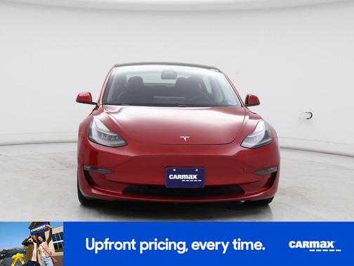 Red 2021 Tesla Model 3 Long Range