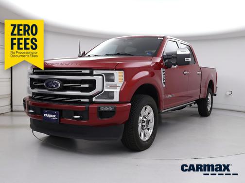 Red 2022 Ford F-250 Platinum