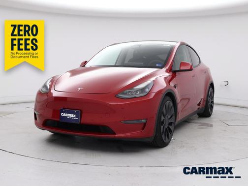 Red 2023 Tesla Model Y Performance