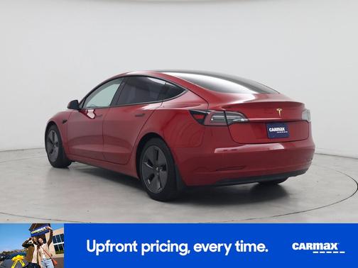 Red 2021 Tesla Model 3 Standard Range Plus