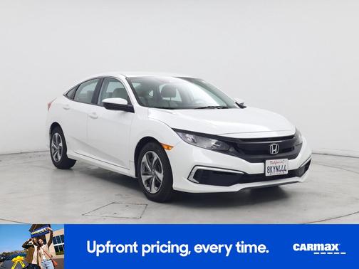 White 2019 Honda Civic LX