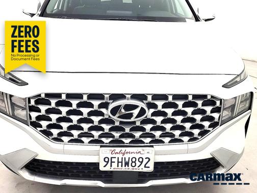White 2021 Hyundai SANTA FE SEL
