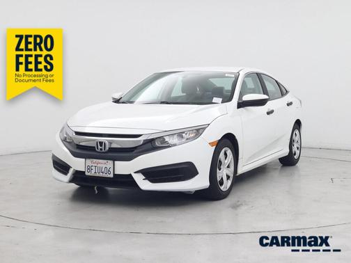 White 2018 Honda Civic LX